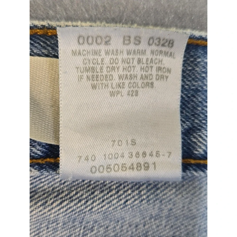 VTG Y2K Levi's 505 Regular Fit Batwing Jeans Blue Denim Made in Columbia 32x32